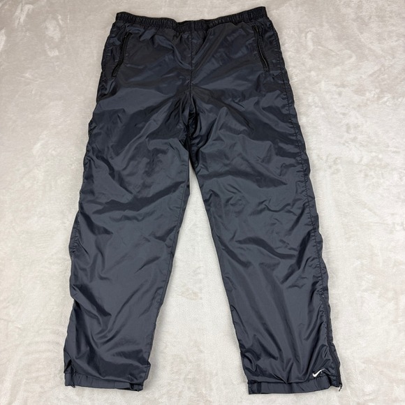 Nike Other - VTG Nike Track Pants Mens M Black Windbreaker Lined Ankle Zip Sportswear Y2K